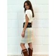 thumbnail image 6 of Women High Waist Lace Trim Waistband A-Line Midi Skirt Flower Color L, 6 of 10