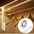 thumbnail image 1 of Tira Led de 1M y 30LED para dormitorio, tira Led con Sensor de movimiento, tira Led interior para armario/armario/escalera/pasillo/gabinete, alimentado por batería kaili Sencillez, 1 of 6