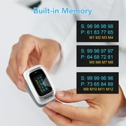 Vibeat Pulse Oximeter Bluetooth Blood Oxygen Monitor with SpO2 and Heart Rate Tracking for Aviation and High Altitude Sports, Silver