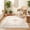Beige-L, variant on ICEANT Persian Style Round Area Rug, 4'x4' Round Vintage Anti-Slip Carpet for Living Room Bedroom, Boho Non-Shedding Mat for Balcony Floor, Dark Blue