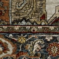 thumbnail image 5 of HomeRoots 508077 6 x 9 ft. Ivory Beige Blue Orange Gold Green Gray & Rust Oriental Power Loom Stain Resistant Rectangle Area Rug with Fringe, 5 of 5