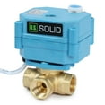 thumbnail image 4 of U. S. Solid 3 Way L Type IP67 Motorized Ball Valve with Hand Wheel 3/8 in NPT Standard Port Brass AC 110-230V 2 Wire Auto Return Wiring Normally Closed Blue Casing, 4 of 9