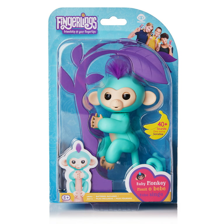 Fingerlings Zoe (Green with Purple Hair)