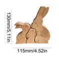 thumbnail image 2 of Estatuilla de animales hecha a mano artesanías talladas en madera regalos creativos para esposas y madres, 2 of 6