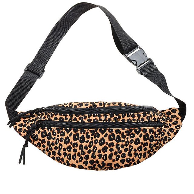 10cm Riñonera de leopardo animal para hombres y mujeres, correa ajustable para viajes, fiestas, senderismo, deportes