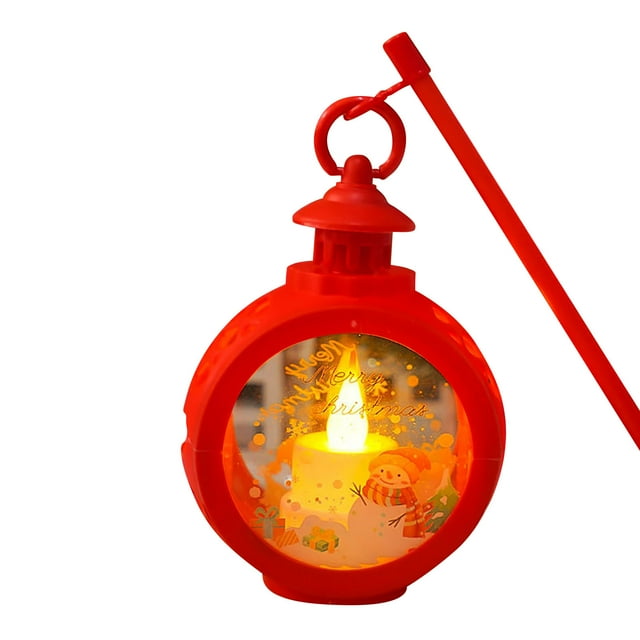 Hogar y jardín, Suministros de decoración navideña, Luz de viento redonda navideña LED Luz de vela electrónica de mano Decoración de árbol de Navidad Luz de viento Luz de fiesta navideña, lámpara de m