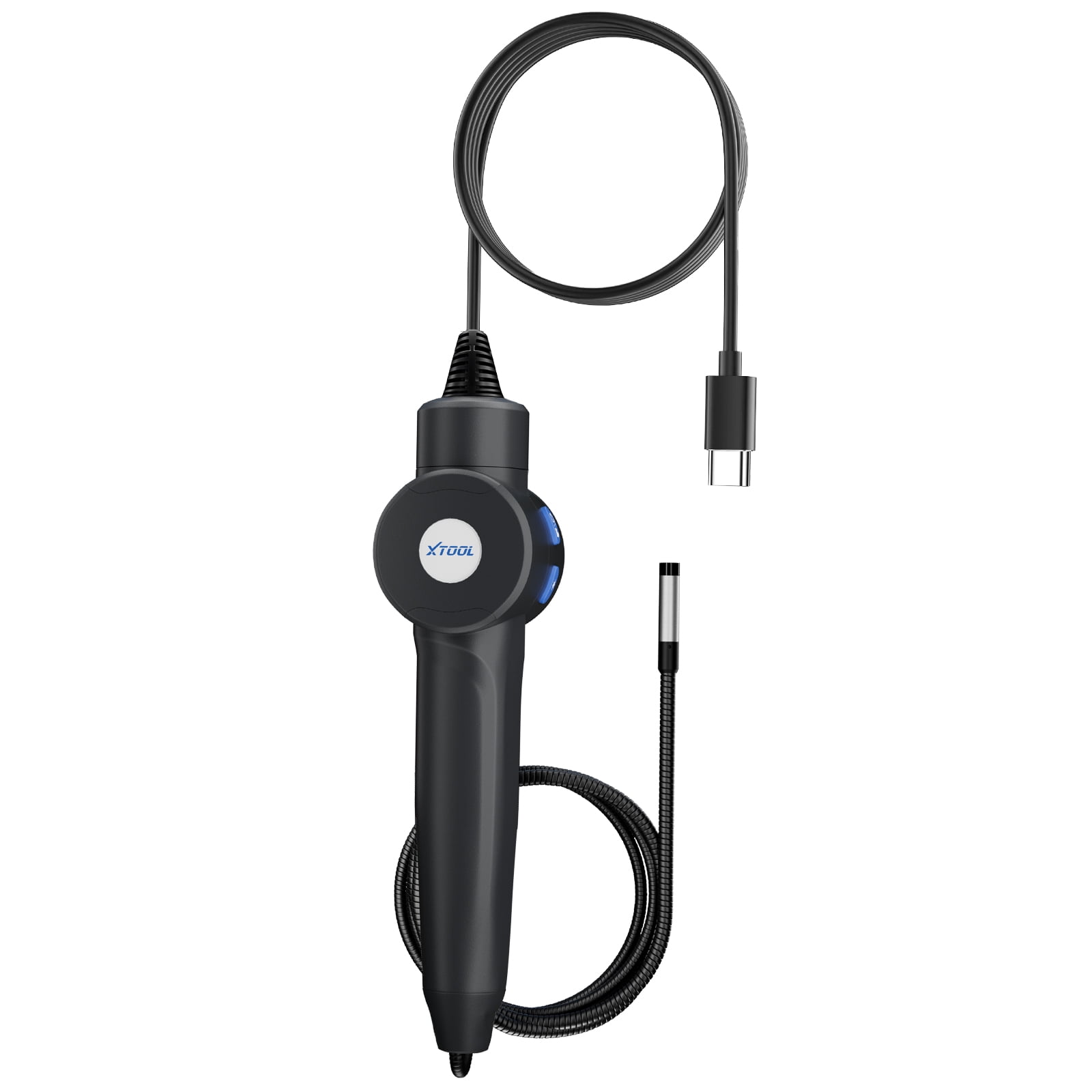 XTOOL Inspection Camera XV200, 2MP&1080P HD& 8 LEDs Automotive/Industrial Endoscope Waterproof Borescope Camera with Light, Work with D7/D8/D9/IP919 PRO Type-C Ver