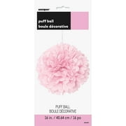 Unique Industries Pink Birthday 16" Asymmetrical Shaped Tissue Paper Hanging Pom Poms
