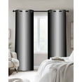 thumbnail image 3 of Black White Blackout Curtains 54 Inches Long for Bedroom, Gradient Gray Monochrome Minimalist Stripe Thermal Insulated Room Darkening Black Out Window Curtain Panels Grommet Drapes for Living Room, 3 of 8