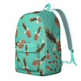 thumbnail image 4 of Yellow Pineapple Lover School Backpack, Tropical Fruit and Flower Pattern Lightweight Travel Backpack with Comfortable Carrying, 4 of 4