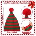 thumbnail image 5 of Gureui Kids Adults Creative Christmas Santa Hat, Striped Knitting Plush Ball Holiday Supplies Decorations, Christmas Gifts, 5 of 6