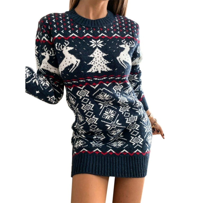 Ugly christmas hotsell sweater dress walmart