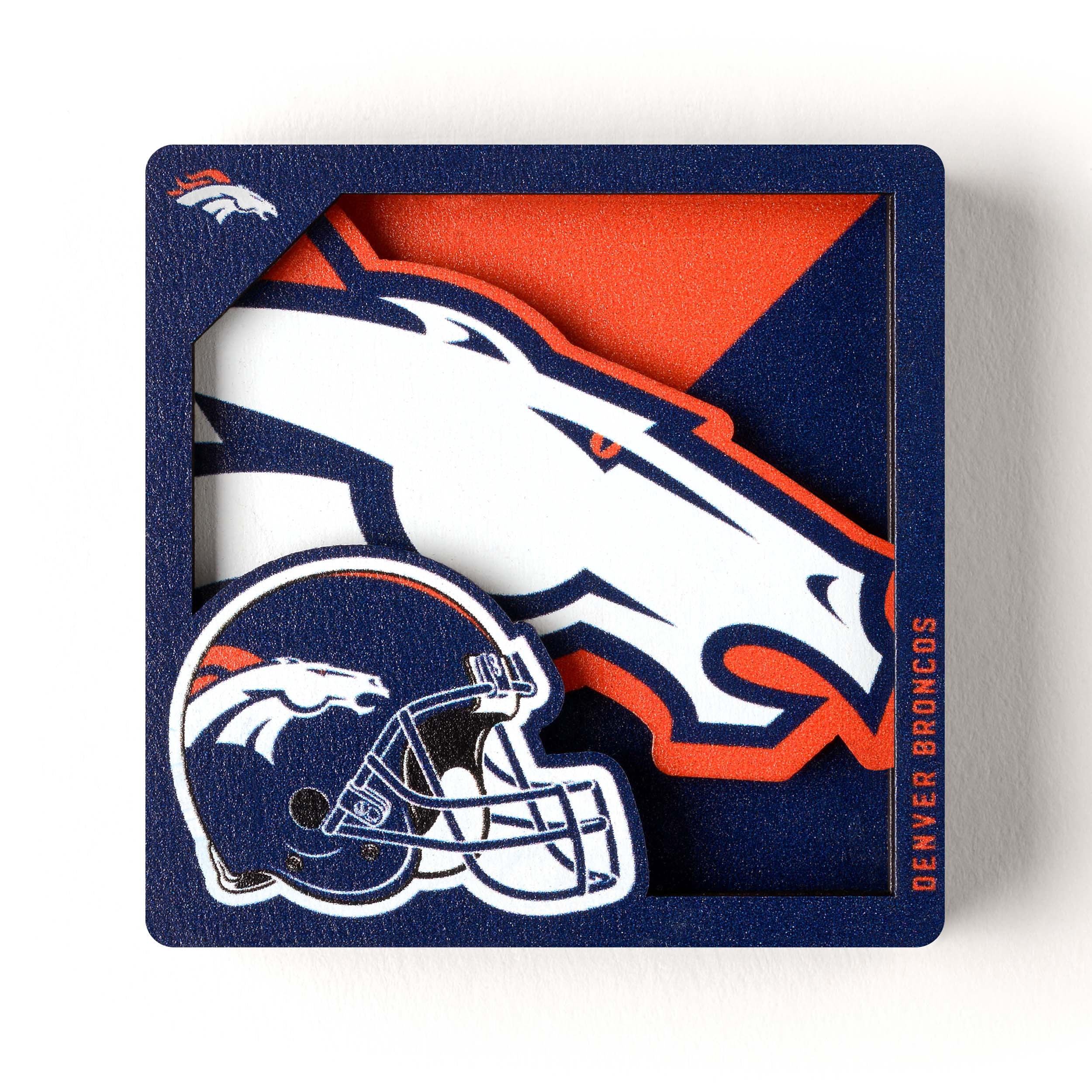 YouTheFan NFL Denver Broncos 3D Logo Series Magnet