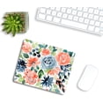 thumbnail image 4 of Pink Blue Mouse pad Design with Watercolor Floral Mousepad Non-Slip Rubber Gaming Mouse Pad Rectangle Mouse Pads for Computers Laptop 9.5"x7.9"x0.12" Inch, 4 of 5