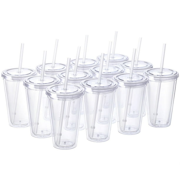 Cupture Classic Double Wall Tumbler 12-Pack with Lid & Straw -