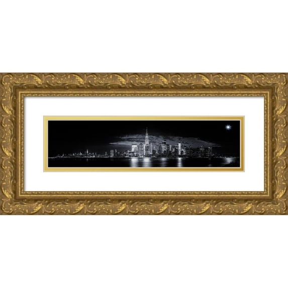 Carvalho, Jackson 24x9 Gold Ornate Wood Framed with Double Matting Museum Art Print Titled - Gotham