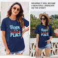 thumbnail image 3 of Xuanfei Women Crew Neck Letter Print Short Sleeve T-Shirt, 3 of 7