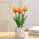 thumbnail image 5 of Planta de simulación de material de PU, tulipán artificial en maceta, decoración creativa, maceta, planta de paisaje, flor de seda, 5 of 5