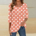 thumbnail image 2 of BeiFu Boho Tops For Women Womens Tops Trendy Dressy Casual Long Sleeve Women Blouses Summer Dressy Cotton V Neck T Shirts Women Fitted Womens Spring Clothes, 2 of 5