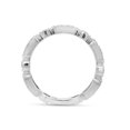 thumbnail image 5 of 1/2 ct. t.w Round Cut Lab Created Moissanite Diamond Milgrain Full Eternity Stackable Band Ring For Women In 14K Solid White Gold (G-H Color, VVS1 Clarity, 0.50 Cttw)-7.5, 5 of 8