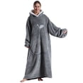 thumbnail image 5 of Oversized Hoodie Sweatshirt Wearable Blanket, Super Soft Warm Comfortable Blanket for Women Men Best Gift with big Pocke, 5 of 6