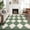 Green, variant on 2x6 Washable Checkered Runner Rugs for Kitchen Entryway Bedroom Bedside Living Room Non Slip Modern Office Carpet Low Pile Neutral Soft Nursery Carpet Distressed Trellis Farmhouse Rug Green
