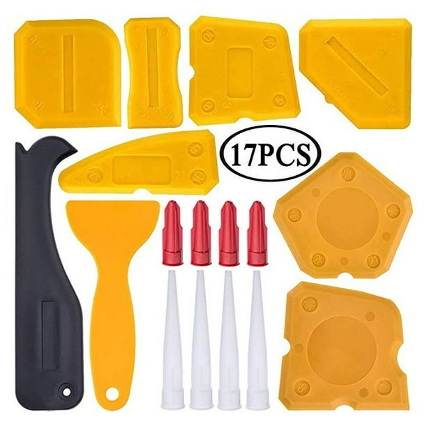 17 pieces of caulking kit, silicone caulking tool kit, yellow plastic spatula Walmart.ca