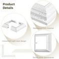 thumbnail image 4 of 4 Pcs 4" Vinyl Post Skirts, Split Style Vinyl Fence Post Skirts, White Post Sleeves, Vinyl Column Wraps for Outdoor Vinyl Stair Rails, Two-Piece England Base Trims for Porch, 4 of 7