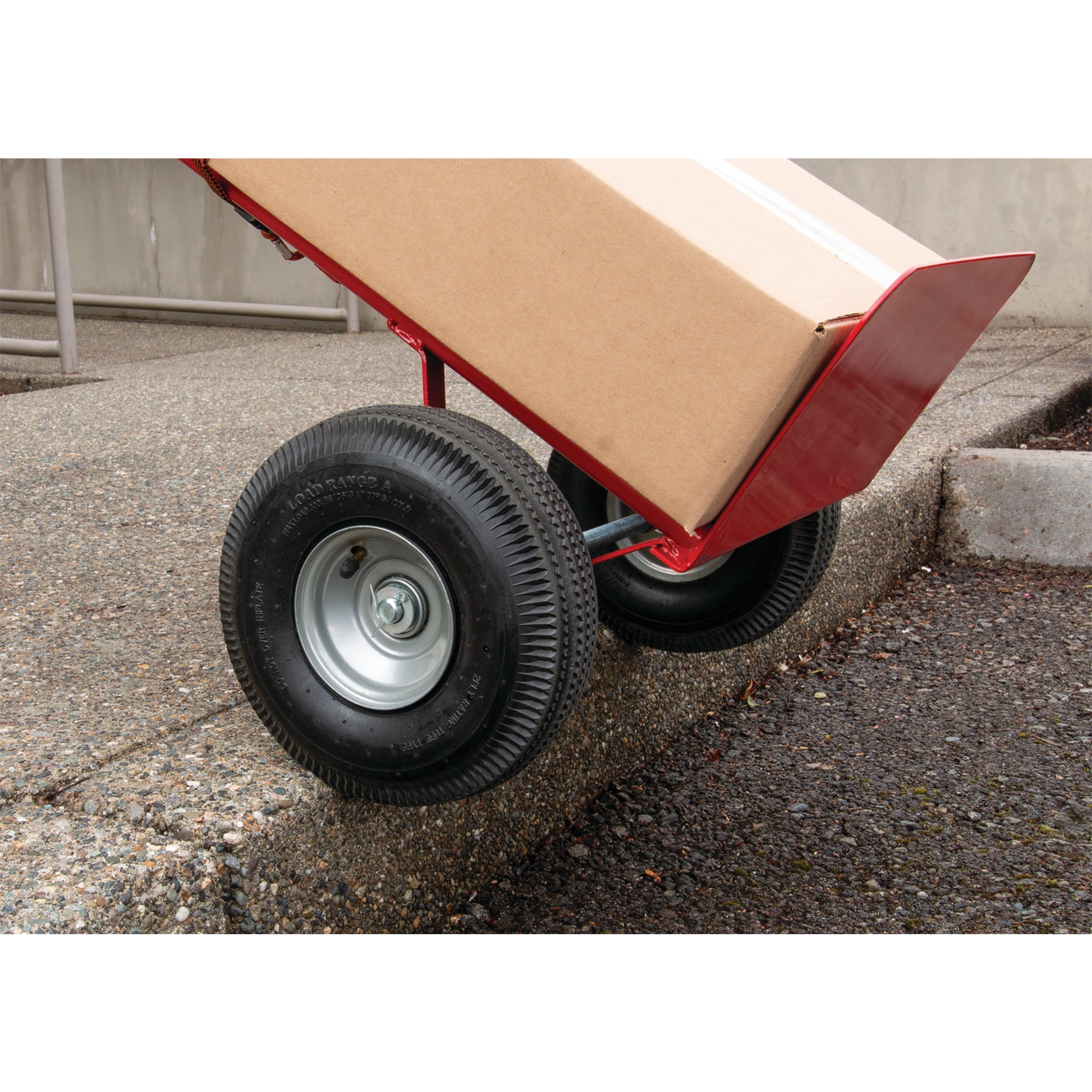 Performance Tool W41060 Heavy Duty Steel Hand Truck with Extra Large Toe Plate, Powder-Coated, Red
