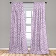 thumbnail image 3 of Ambesonne Cherry Blossom Curtains, Japanese Flora Art, Pair of 28"x95", Pale Mauve and Purple, 3 of 3