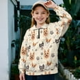 thumbnail image 2 of Uorisanigo Girls Half Zip Pullover Sweatshirt Oversized Athletic Tops Cute Dog Print Long Sleeve Pullover Top Kids Youth Back To School Sweatshirts Quarter Zipper Hoodies No Hood, 2 of 7