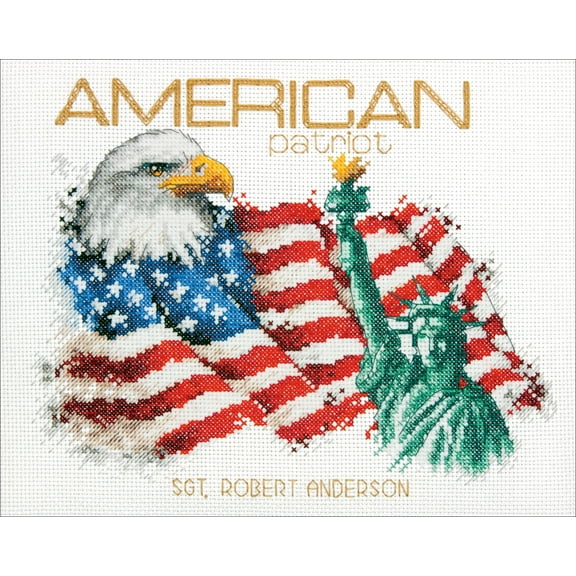 Dimensions Counted Cross Stitch Kit 10"X8"-American Patriot (14 Count)