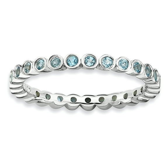 Blue Topaz Sterling Silver Ring