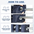 thumbnail image 4 of Cortina de Ducha Sin Gancho Uxcell, Conjunto de Forro Removible de Poliéster de 71Wx78L", Impermeable y Lavable, Cortinas de Ducha Texturizadas de Tejido Waffle para Baño de Casa y Hotel, Azul, 4 of 7