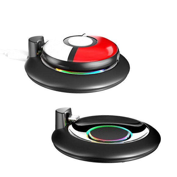 Charging Station For Pokmon Go Plus +, Magnetic Fast Charging Stand With Silicone Skin Case, Rgb Wireless Charger With Rgb Lightfor iPhone 16 15 14 13 12 Pro Max Plus Samsung Galaxy S21