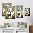 thumbnail image 4 of Designart Deer With Blooming Antlers IV Canvas Wall Art, 4 of 5
