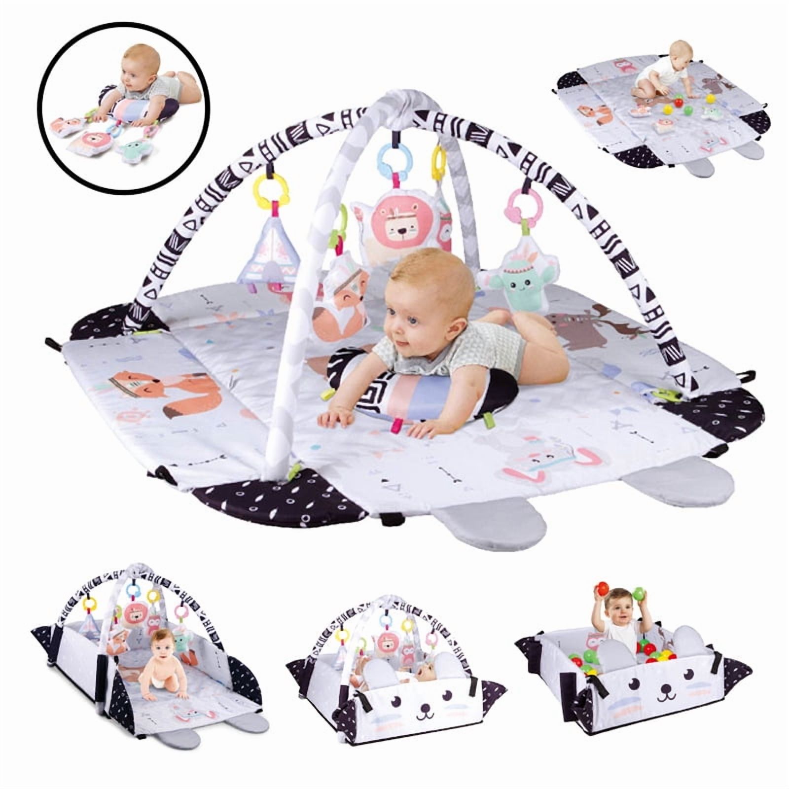 Auto Beyond Toddler Gym Play Mat, Baby Gym Play and Tummy Time Mats, Infant Sensory Exploration and Motor Skill Development