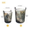 thumbnail image 4 of KLL Forest Meditating White Tiger Waterproof Foldable Laundry Hamper Bucket with Handles for Storage Bin,Kids Room,Home Organizer (Medium ), 4 of 7