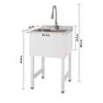 thumbnail image 3 of TRINITY BASICS | 18x16x13 Basin | Stainless Steel Utility Sink | NSF | w/ Pull-Out Faucet | White, 3 of 8