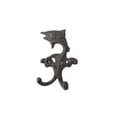 thumbnail image 2 of Handcrafted Model Ships K-9929-cast-iron 5 x 1.5 x 4 in. Cast Iron Flying Fish Decorative Metal Double Wall Hooks, 2 of 2
