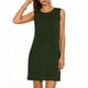 thumbnail image 3 of TaTaai Women's Sleeveless Slip Dress Solid Color Round Neck Casual Side Slit Pullover Dress Lightweight Stretchy Polyester Blend Gift, 3 of 6