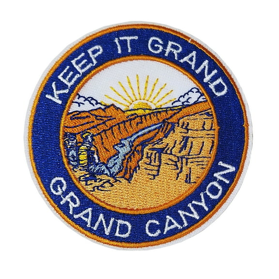 Keep It Grand, Grand Canyon Embroidered Patch Iron/Sew-On Applique Souvenir