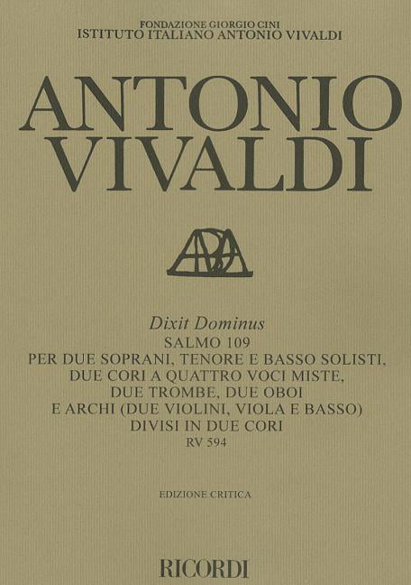 Antonio Vivaldi Dixit RV594 Vocal Score SATB Vocal Voice Choral SHEET MUSIC BOOK 