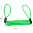 thumbnail image 2 of Disc Lock Cable, Motorcycle Bike Alarm Disc Lock Antitheft Security Spring Reminder Coil Cable(Green), 2 of 9