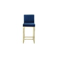 thumbnail image 4 of Meridian Furniture Giselle 26"H Velvet Counter Stool in Navy, 4 of 5