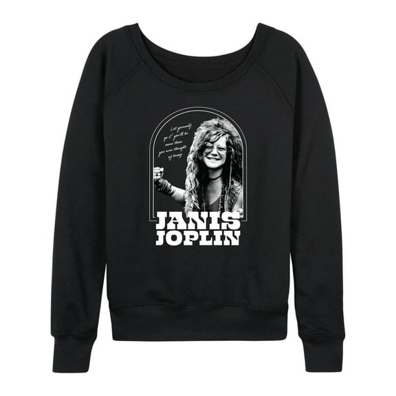 Janis Joplin - Let Yourself Go Be More - Women's Lightweight French Terry Long Sleeve Shirt