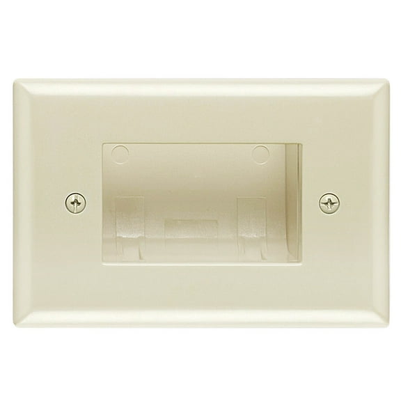 Cmple - Wall Plate - Recessed Easy Mount Low Voltage, Slim Fit  -  Lite Almond