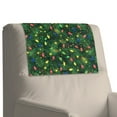 thumbnail image 4 of COEQINE Headrest Protector for Recliners, Waterproof Faux Leather Headrest Cover for Recliners, Easy to Clean Decorative Cover with Hook and Loop Fasteners, Christmas Tree Star Lights, 3 Pieces, 4 of 7