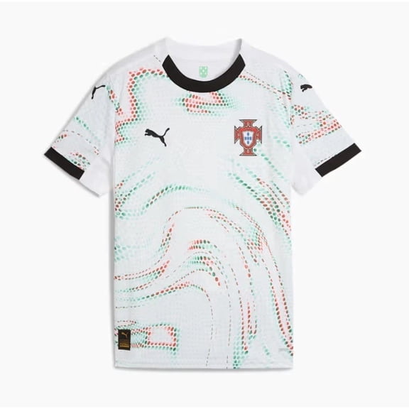 Puma Boys Portugal 2025 Away Soccer Jersey, White, Size Youth YXL