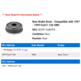 thumbnail image 2 of Rear Brake Drum - Compatible with 1997 - 1999 Ford F-150 4WD 1998, 2 of 2